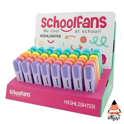 هایلایتر فلت پاستلی کلاسیک SCHOOL FANS